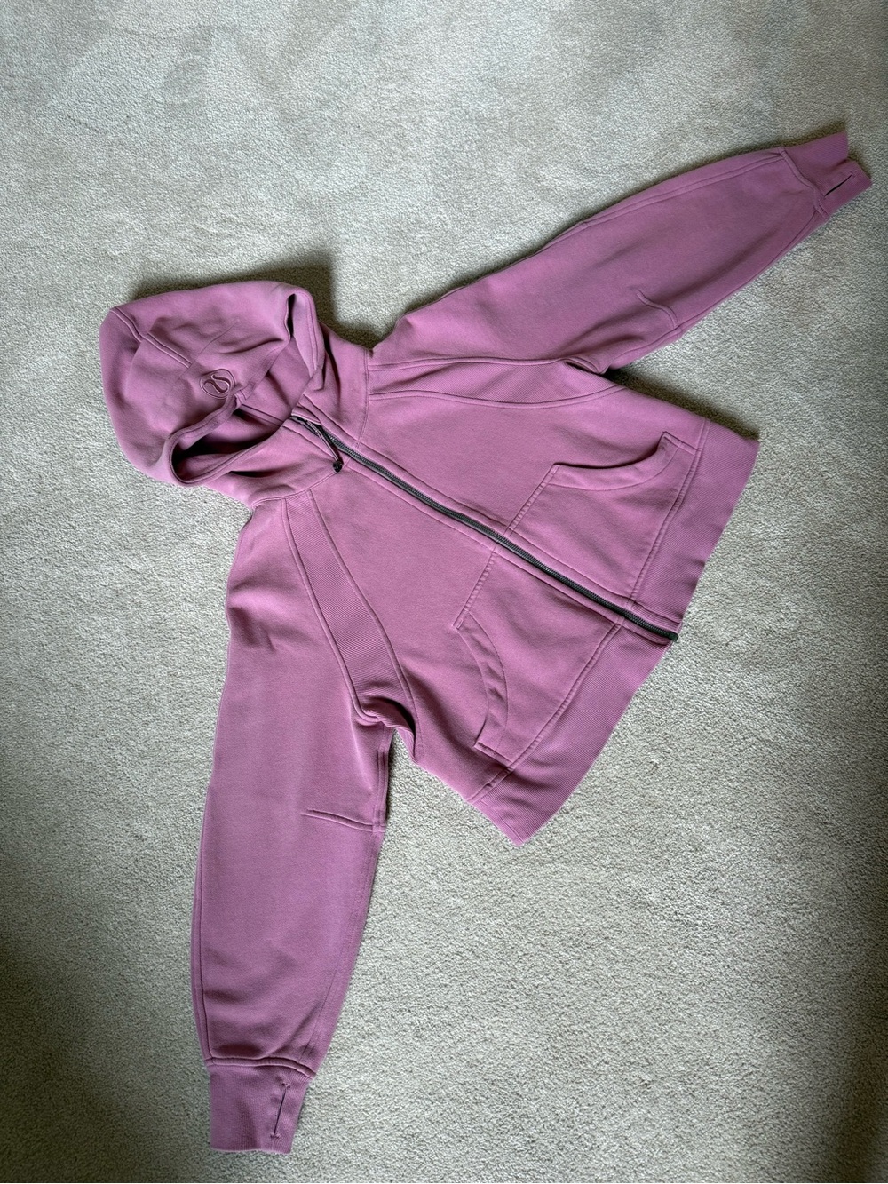 lululemon athletica Scuba Oversized Full-Zip Hoodie in Velvet Dust